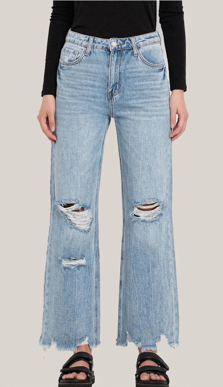 NEW VERVET BY FLYING MONKEY ali vintage super high rise flare jeans in light blu